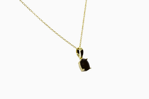 Divya दिव्या | Onyx | Halskette | 18K Vermeil Vergoldung